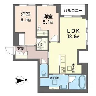 ヴォーラ三郷中央【1階】の間取り