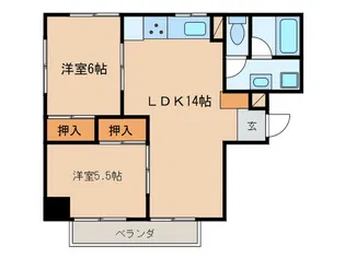ホワイトシャトー豊田【5階】の間取り
