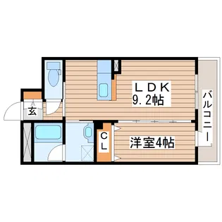 Arvita宮城野【3階】の間取り
