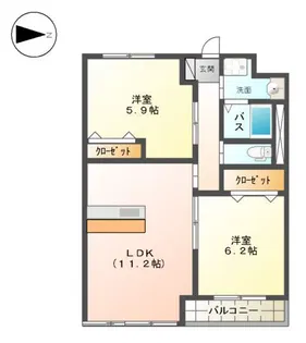 Rainbow Hills(レインボーヒルズ)【2階】の間取り