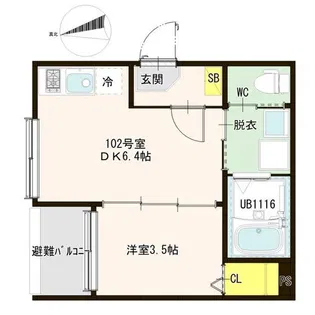 杜テラス仙台卸町【1階】の間取り