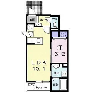 カルムE【1階】の間取り