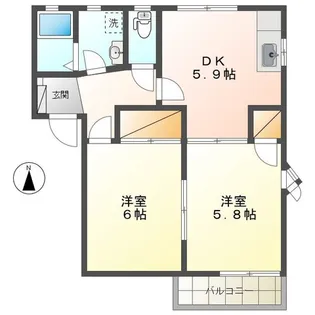 パル坂井 C【2階】の間取り