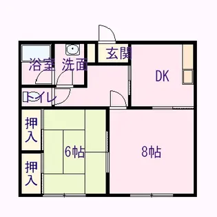 コーポTO-YOU C棟【2階】の間取り