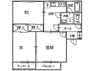 メゾンエトワール【2階】の間取り