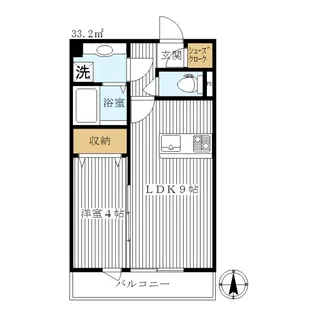 ソレイユクレール【3階】の間取り