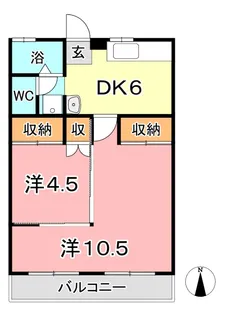 メイツ中庄【2階】の間取り