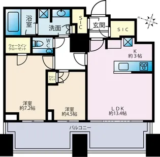 パークコート神宮北参道 ザ タワー【3階】の間取り