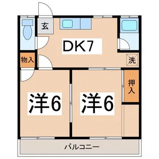 豊ハイム【2階】の間取り