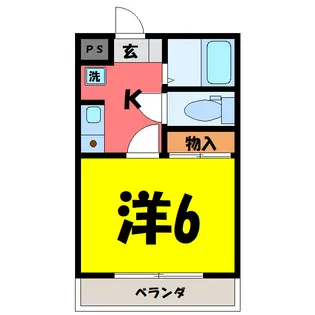 コーポ東日本II【1階】の間取り