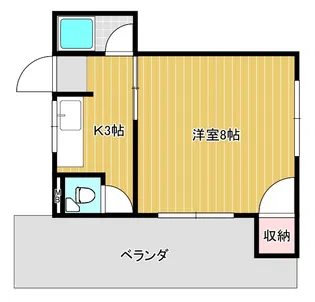 大石ハイツ【4階】の間取り