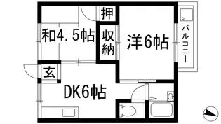 グリーンハイツ山本A・B棟【1階】の間取り