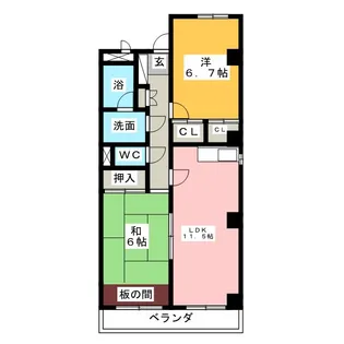 フォレスタ山本【2階】の間取り