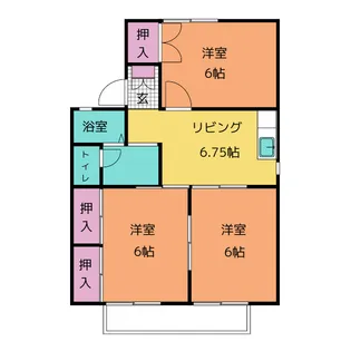 グリーンゲイブルズW【1階】の間取り