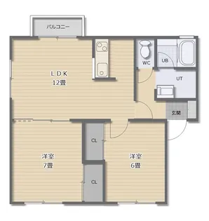ハイツハーティリー【2階】の間取り