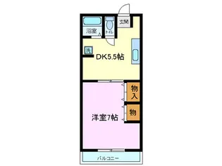 テジマ第一フラッツ【1階】の間取り