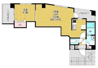 メゾンドシエルVIII【9階】の間取り