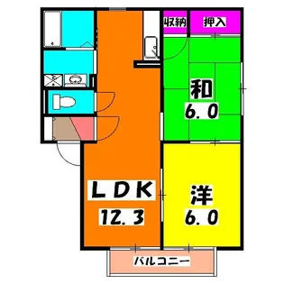 メゾン・サンスーシー【1階】の間取り