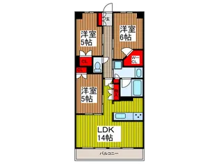 グランカーサ川口青木町公園【3階】の間取り