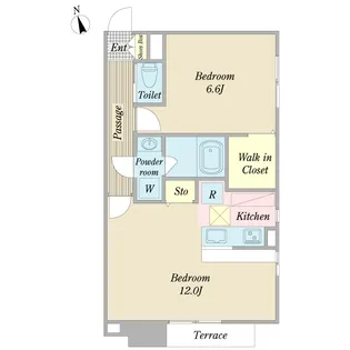 メリオル【1階】の間取り