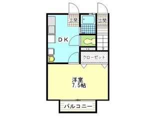 1Kの間取り画像