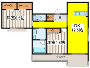メゾン・ド・シャルム【2階】の間取り