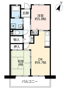 URシャレール東豊中【5階】の間取り
