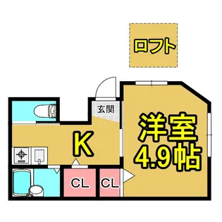 シェスム野江【2階】の間取り