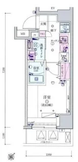 リヴシティ横濱宮元町【4階】の間取り