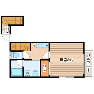 アスコット西多賀【1階】の間取り