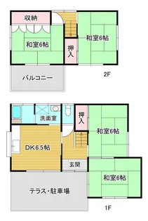 千葉県袖ヶ浦市三箇【一戸建】の間取り