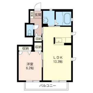 エルシエロ クラーロA【1階】の間取り