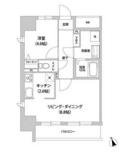 カンゼ芝浦レジデンス(KANZE SHIBAURA RESI【9階】の間取り