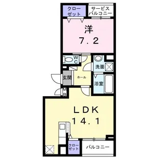 大阪府泉佐野市笠松1【アパート】の間取り
