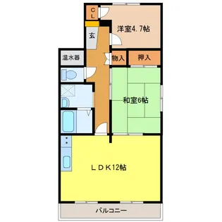 ノース・ベル【4階】の間取り