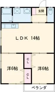 ラ・メゾン横尾【2階】の間取り