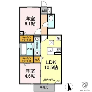 authentic(オーセンティック) B【1階】の間取り