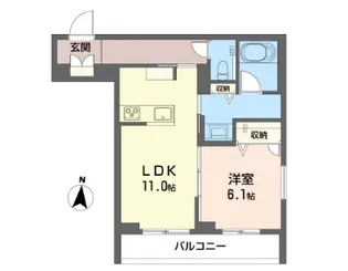 ティエリテ【1階】の間取り