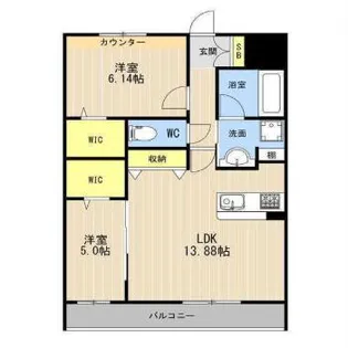 LIBTH大津【3階】の間取り