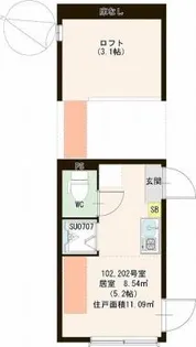 NORTH BASE【2階】の間取り