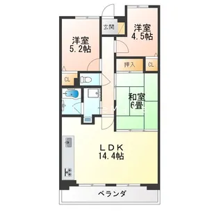 アプリーレ垂水【8階】の間取り