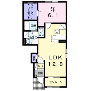 ル シエルランド III【1階】の間取り