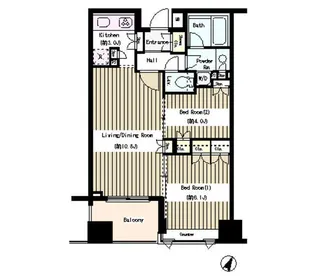 コクヨーレ日本橋【4階】の間取り