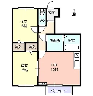 パークヴィレッジII A【1階】の間取り