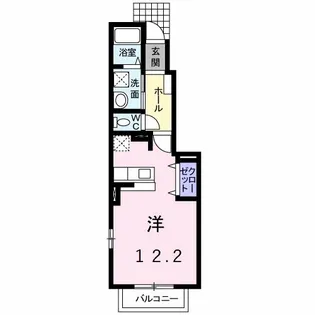 ビアン カンパーニュB【1階】の間取り