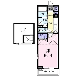 大阪府大東市三箇4【アパート】の間取り