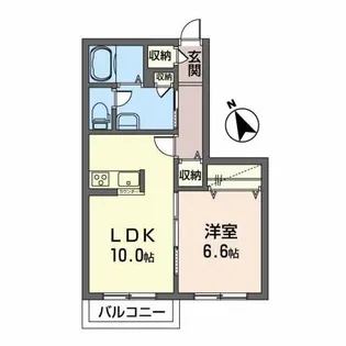 1LDKの間取り画像