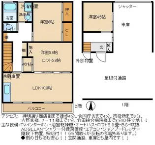 福島県会津若松市西栄町【一戸建】の間取り