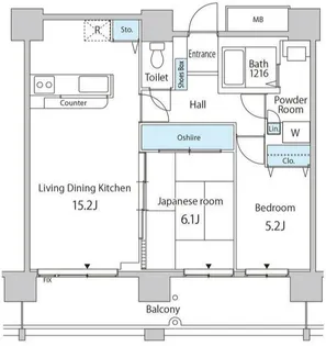 セルリアンホームズ勝どき【5階】の間取り