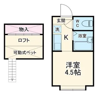 パンシオン淵野辺A【2階】の間取り